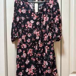 Floral Black and Pink Women's Torrid Romper